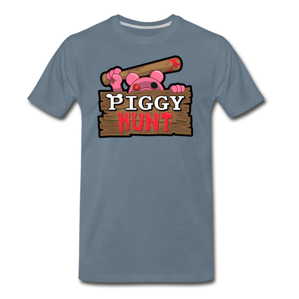 PIGGY: Hunt Logo T-Shirt (Mens) - steel blue