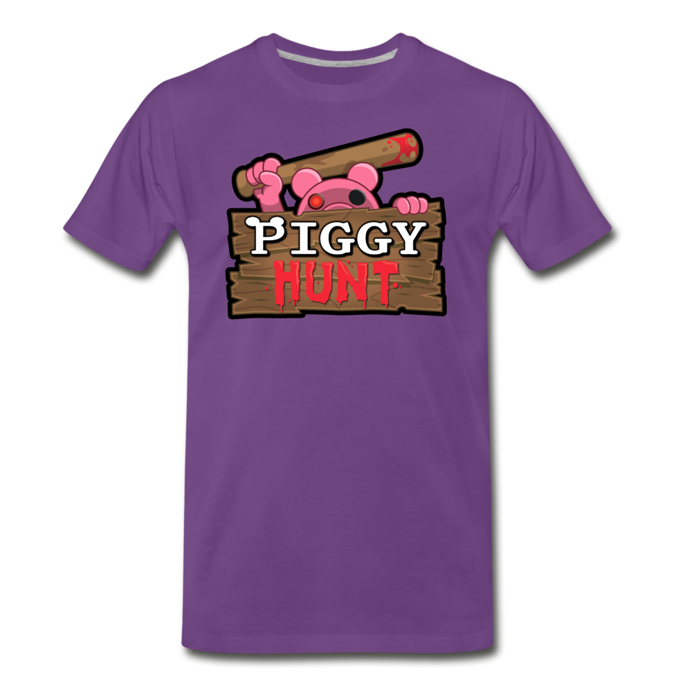 PIGGY: Hunt Logo T-Shirt (Mens) - purple