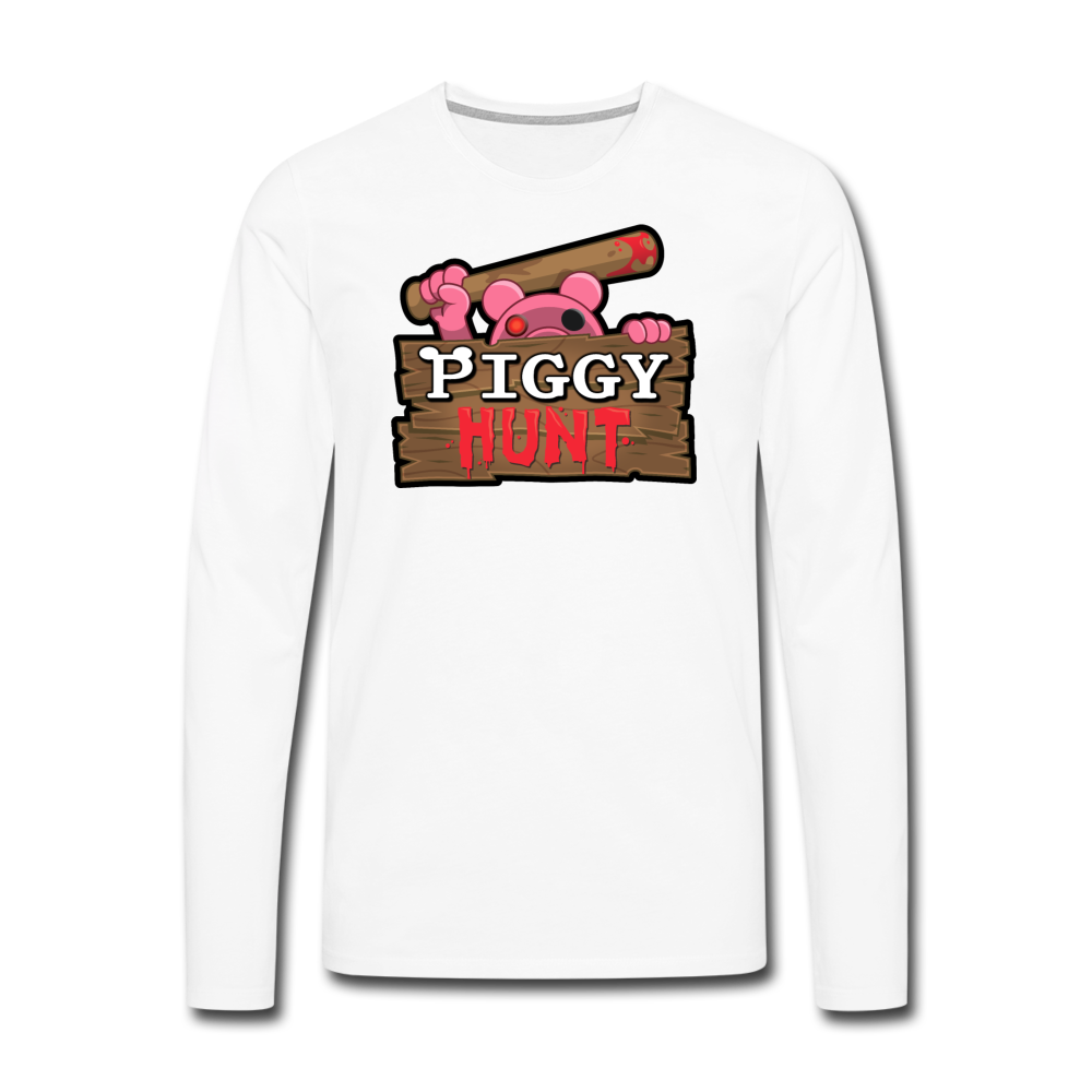 PIGGY: Hunt Logo Long-Sleeve T-Shirt (Mens) - white