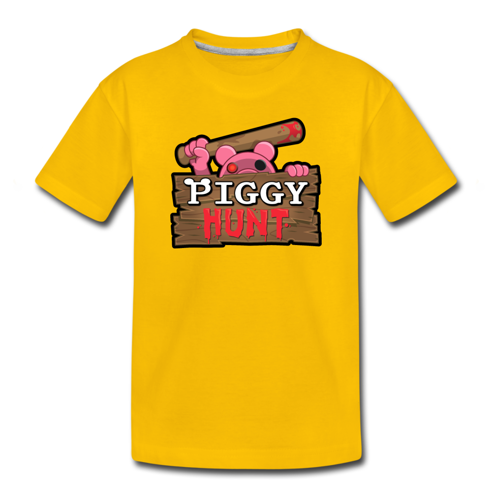 PIGGY: Hunt Logo T-Shirt - sun yellow