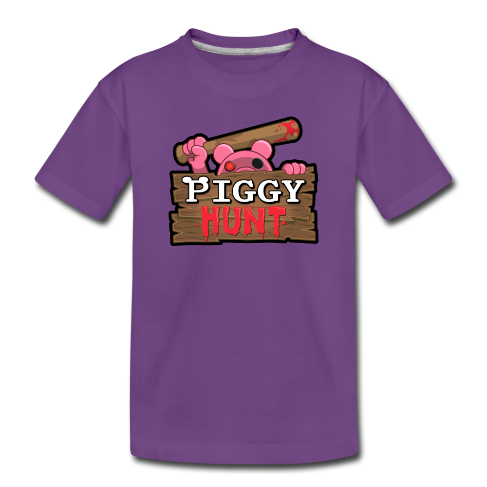 PIGGY: Hunt Logo T-Shirt - purple