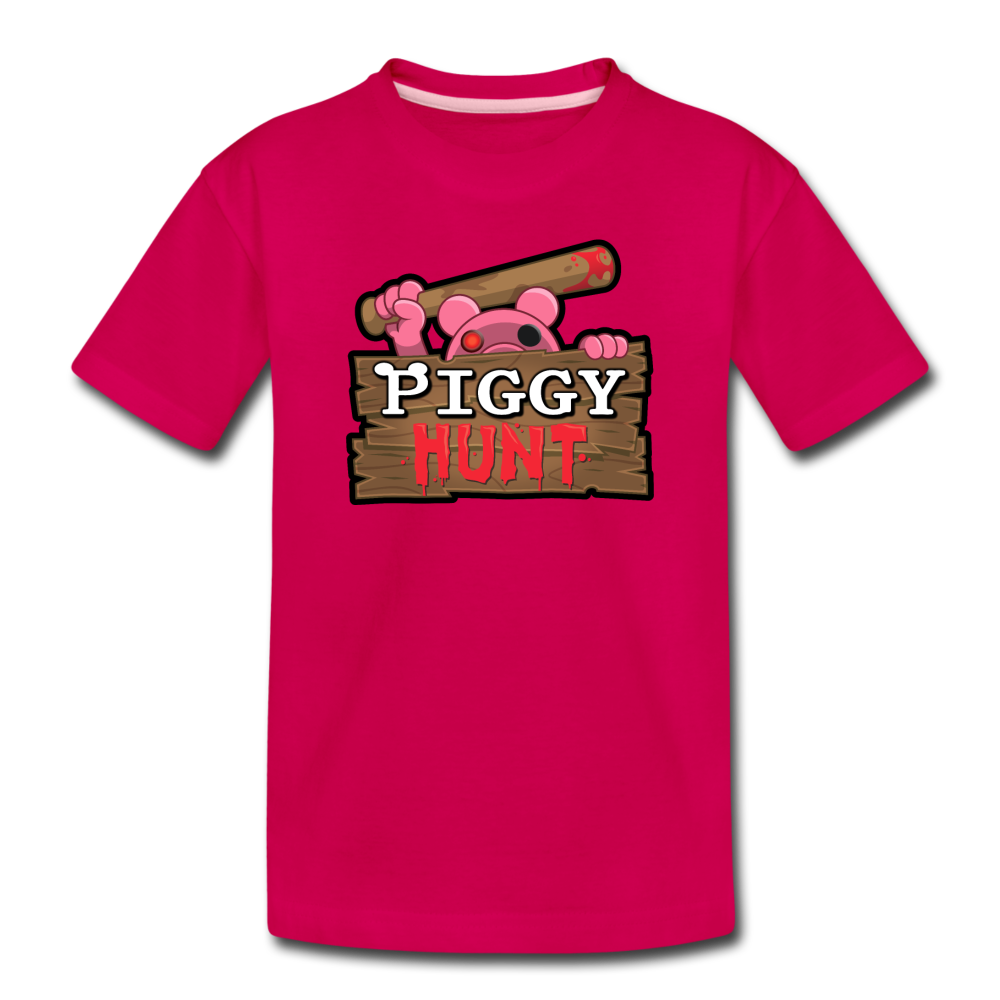 PIGGY: Hunt Logo T-Shirt - dark pink
