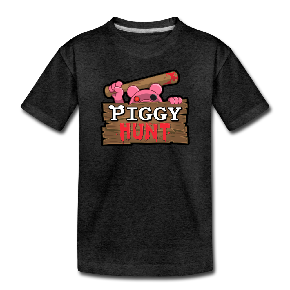 PIGGY: Hunt Logo T-Shirt - charcoal gray