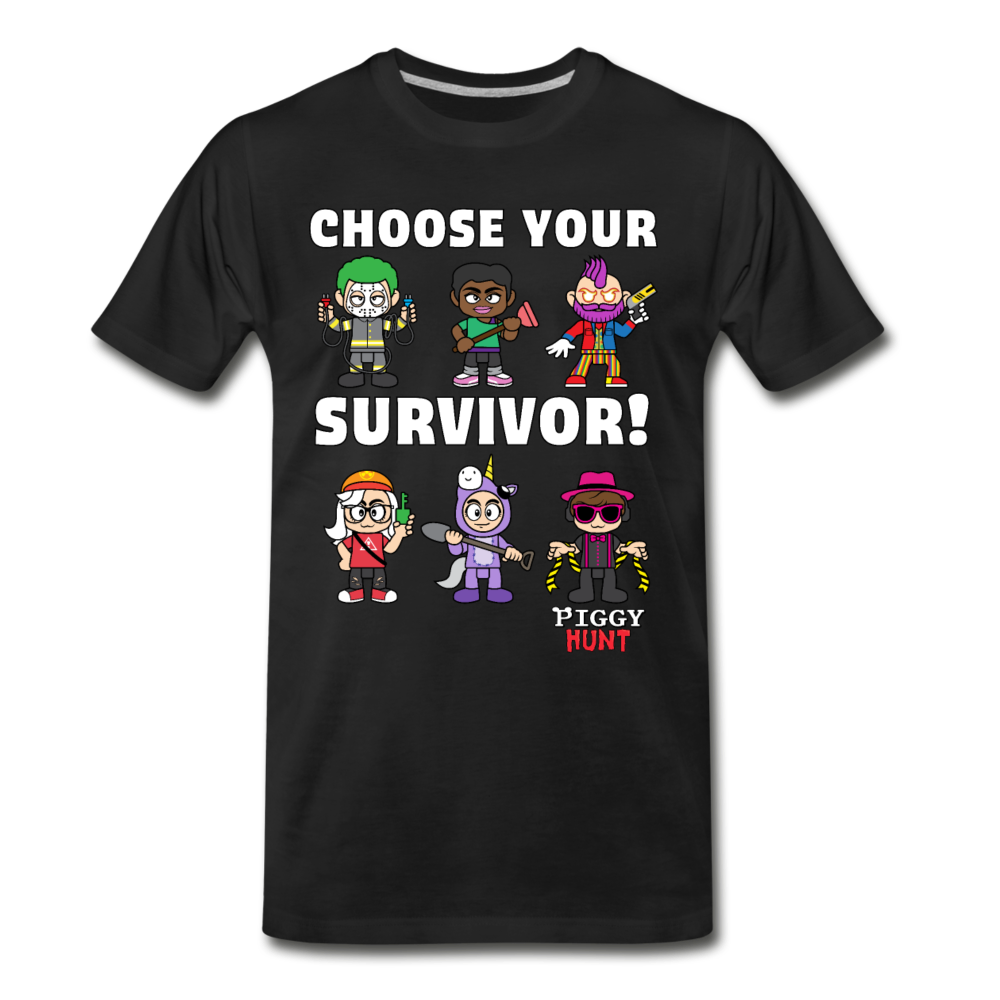 PIGGY: Hunt - Which Survivor? T-Shirt (Mens) - black