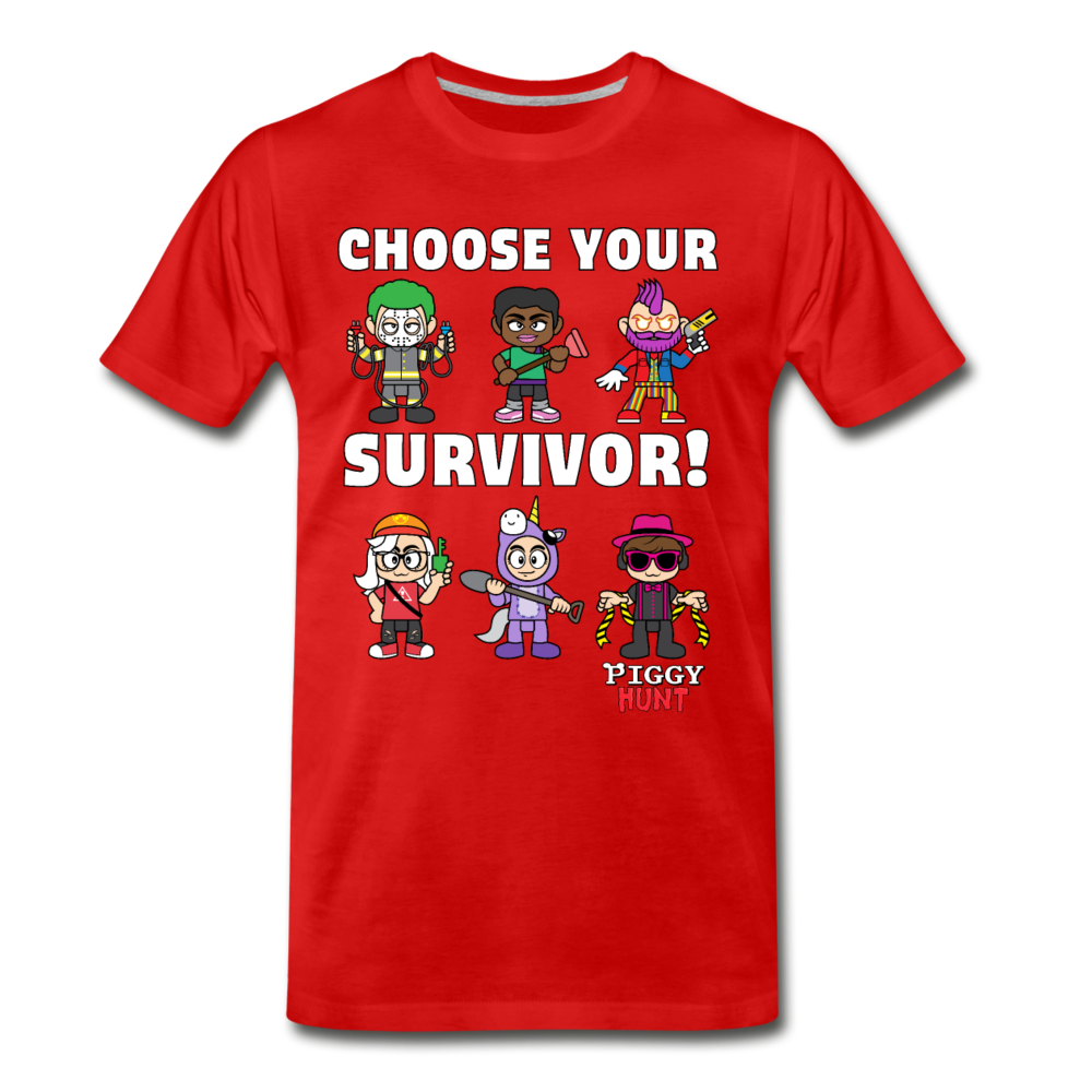 PIGGY: Hunt - Which Survivor? T-Shirt (Mens) - red