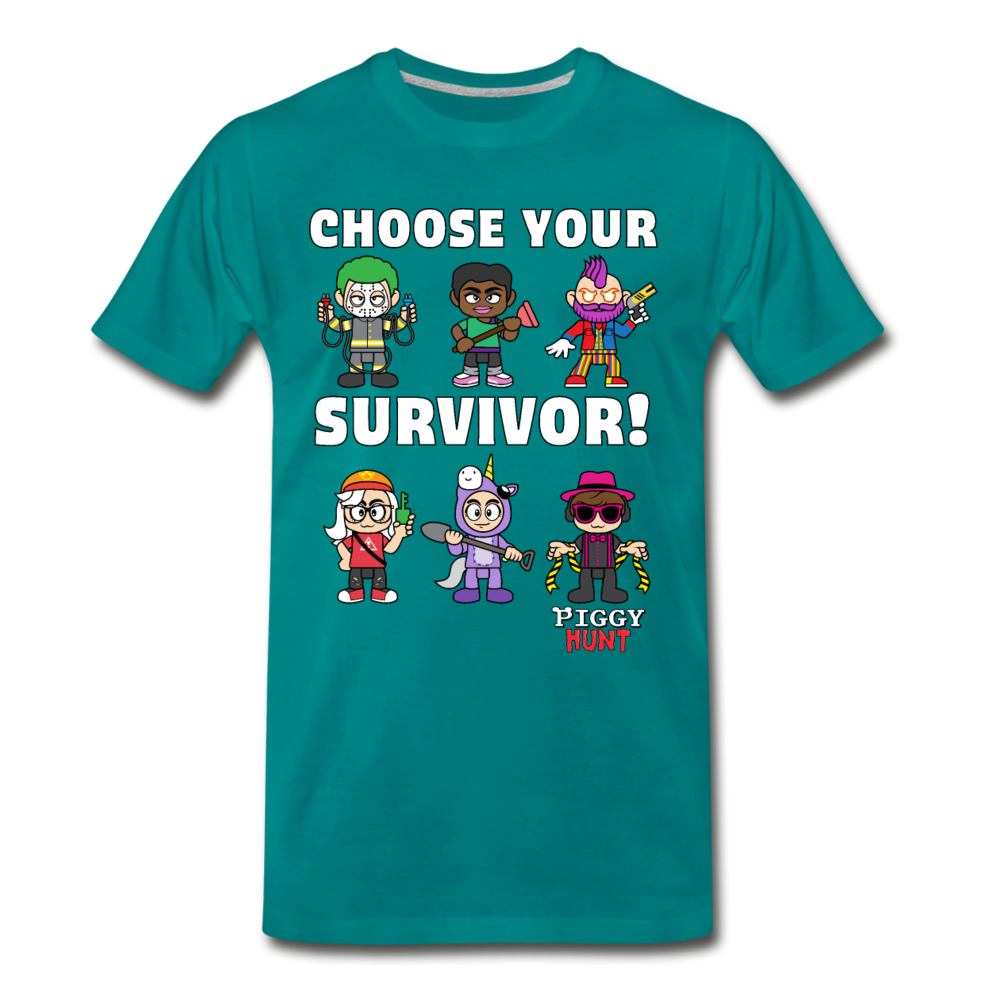 PIGGY: Hunt - Which Survivor? T-Shirt (Mens) - teal