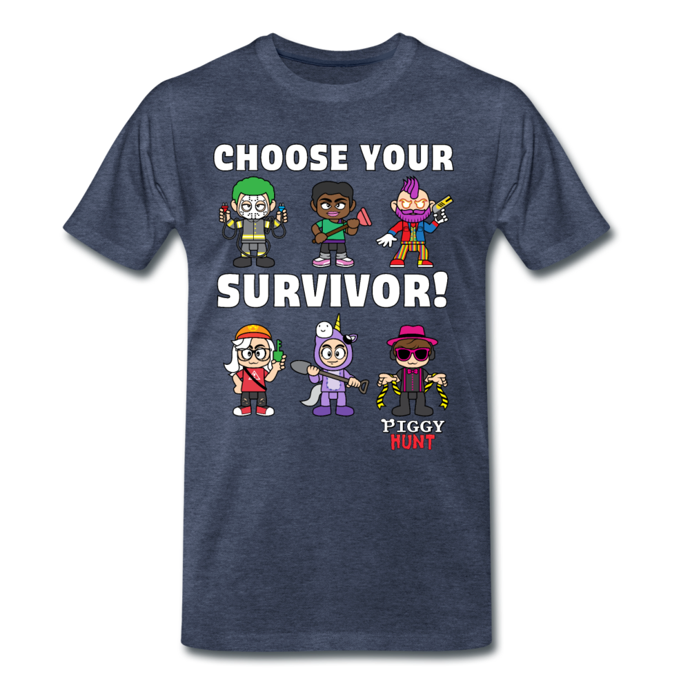 PIGGY: Hunt - Which Survivor? T-Shirt (Mens) - heather blue